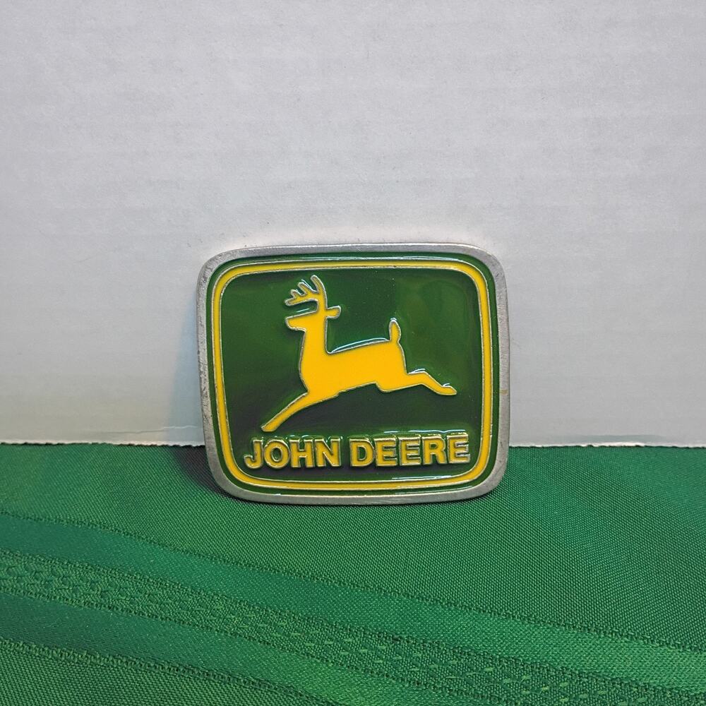 John Deere Green Yellow Emblem Logo Lawn Tractor Promo belt buckle by Paul Frank